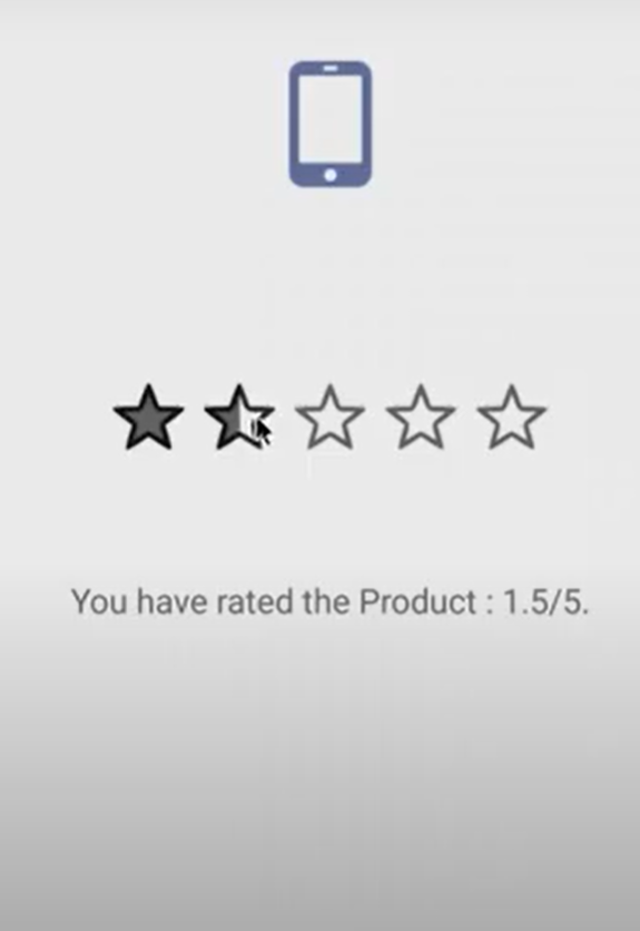 Android Rating bar Example